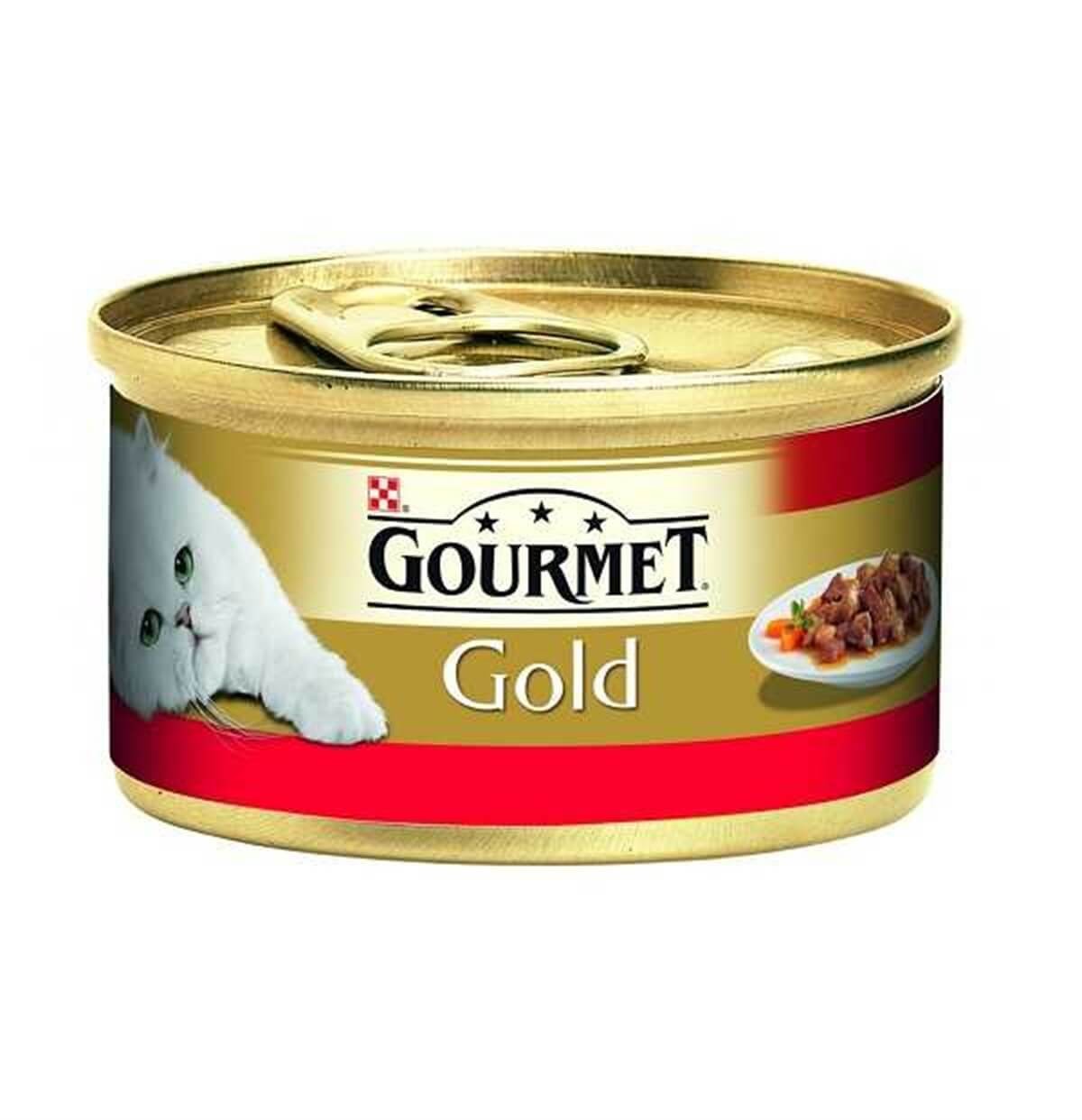 Gourmet Gold Sığır Etli ve Tavuklu Kedi Konserve Maması 85 Gr