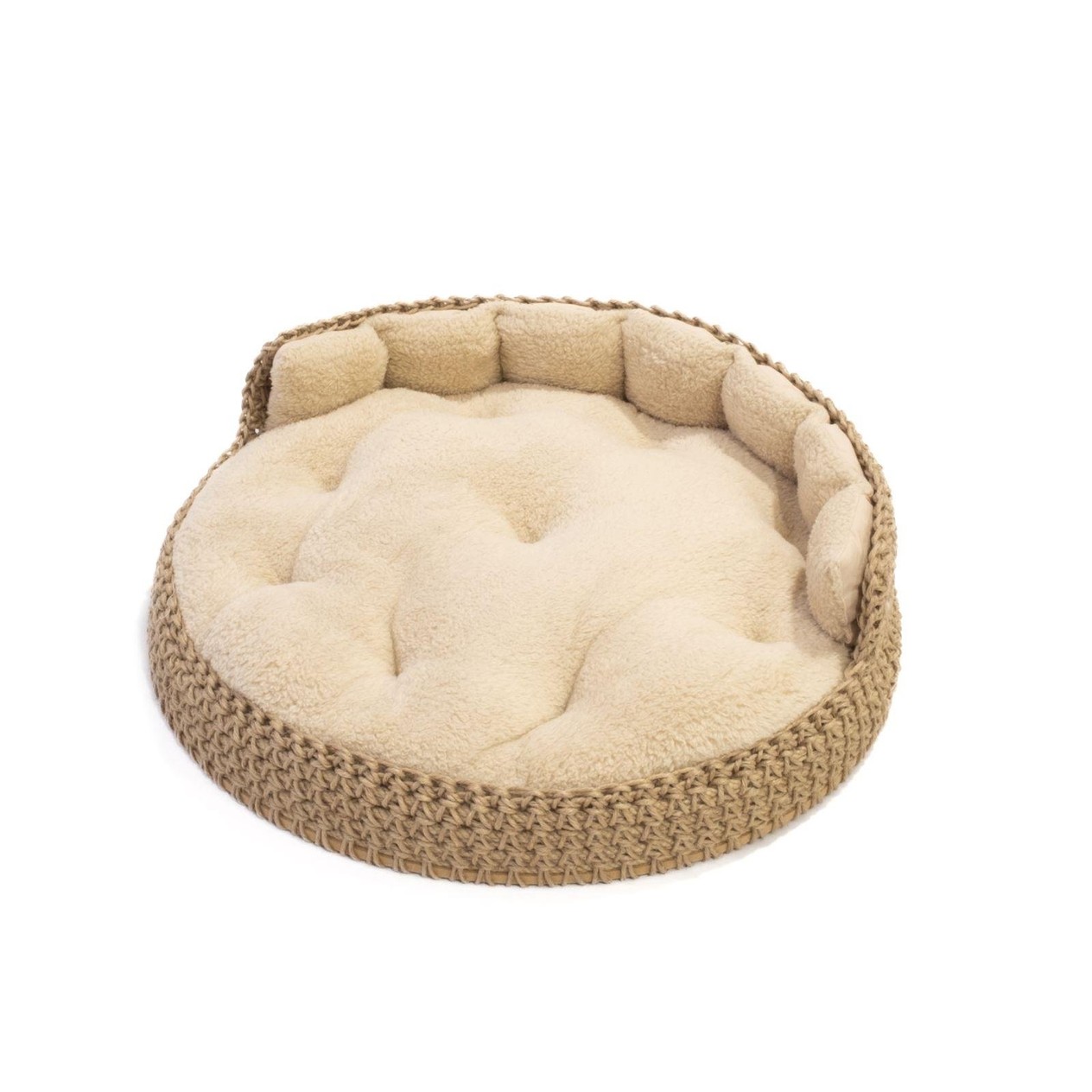 İda Lifestyle Hasır Örgü Kedi Ve Küçük Köpek Yatağı Bej 80 Cm, KATEGORİSİZ, İda Lifestyle