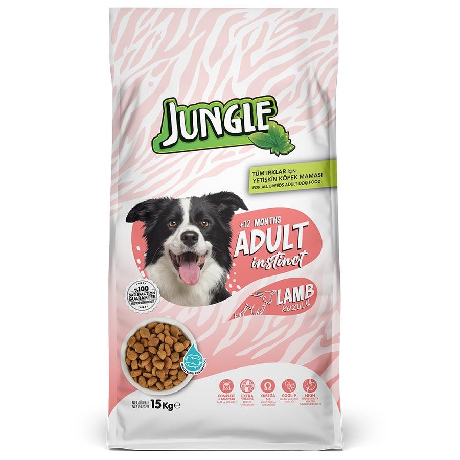 Jungle Kuzulu Yetişkin Köpek Maması 15 kg, Yetişkin Köpek Maması, Jungle