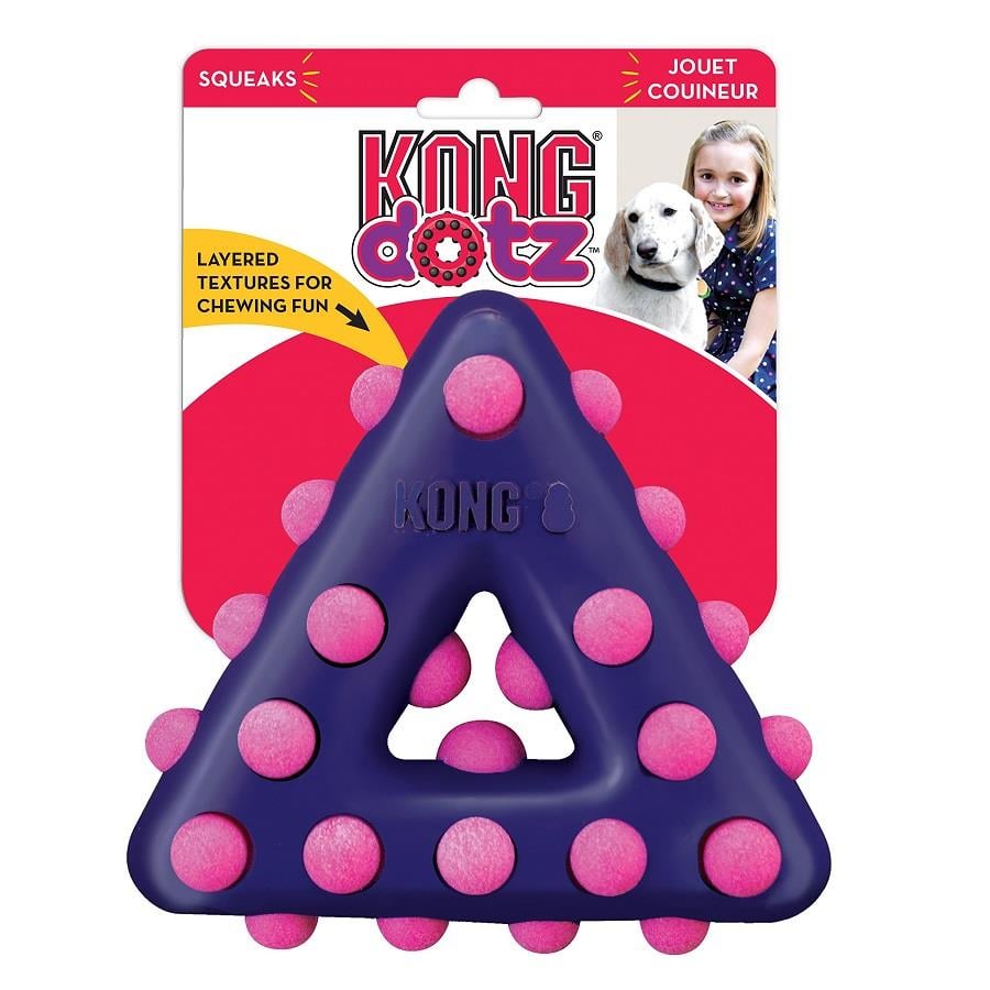KONG Dotz Triangle Üçgen Şeklinde Köpek Oyuncağı L, Kauçuk Plastik Oyuncaklar, Kong