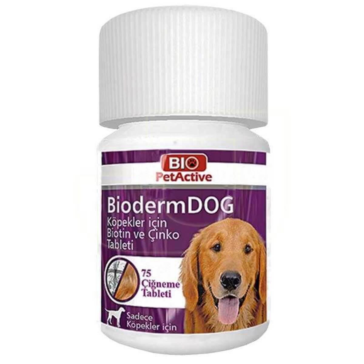 Pet Active Bioderm Köpekler İçin Biotin Çinko Tablet 37,5gr