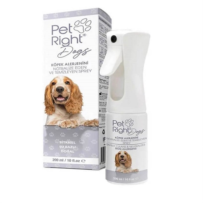 PetRight Köpek Alerji Ve Temizleyen Spreyi 200ML, Deri ve Tüy Bakımı Ürünleri, PetRight