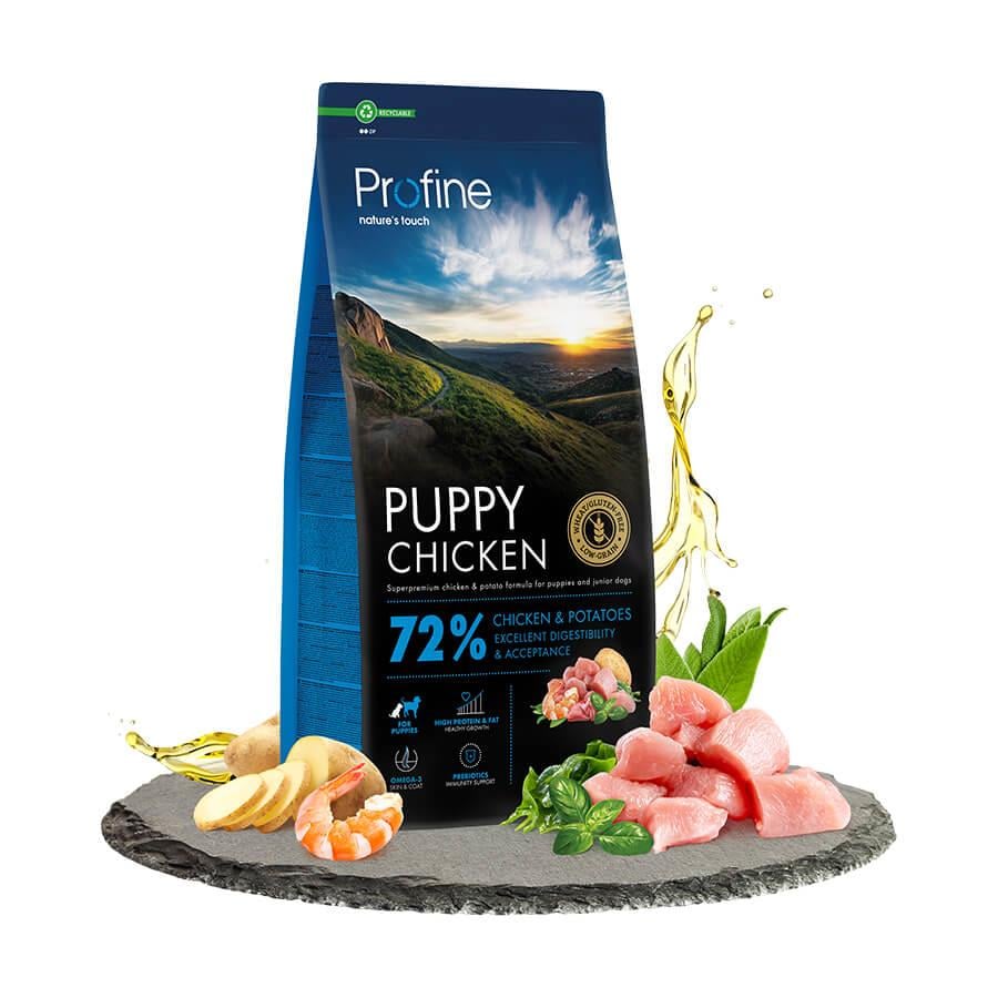 Profine Yavru Köpekler için Glutensiz Tavuklu Mama 12 kg, Yavru Köpek Maması, Profine