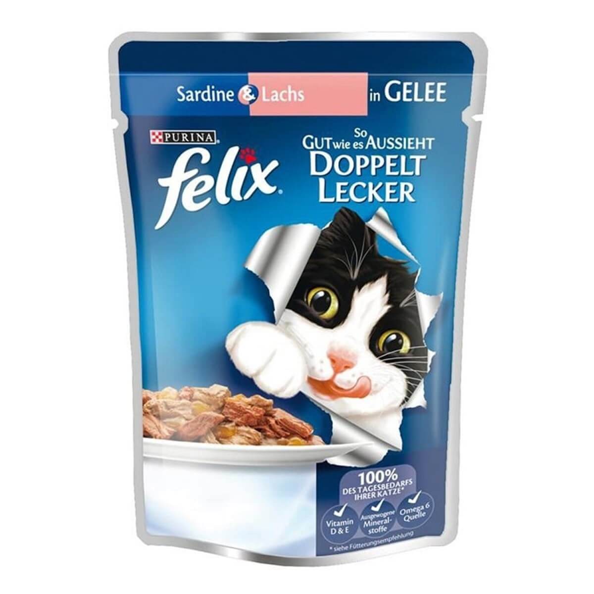 Purina Felix Çifte Lezzet Somon -Sardalyalı Kedi Konservesi 100 Gr