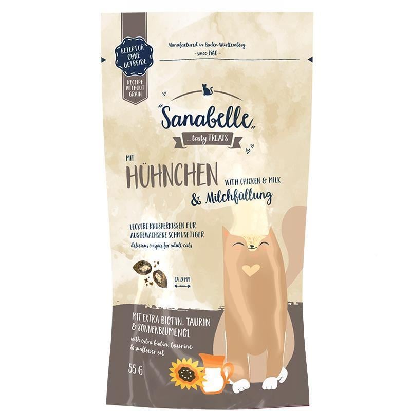 Sanabelle Tavuklu ve Süt Dolgulu Kedi Ödülü 55 Gr, Kedi Ödül Maması, Sanabelle