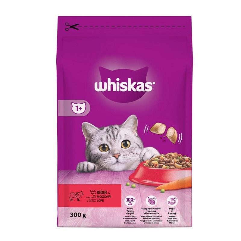 Whiskas Biftekli Havuçlu Kuru Kedi Maması 300 Gr, Yetişkin Kedi Maması, Whiskas