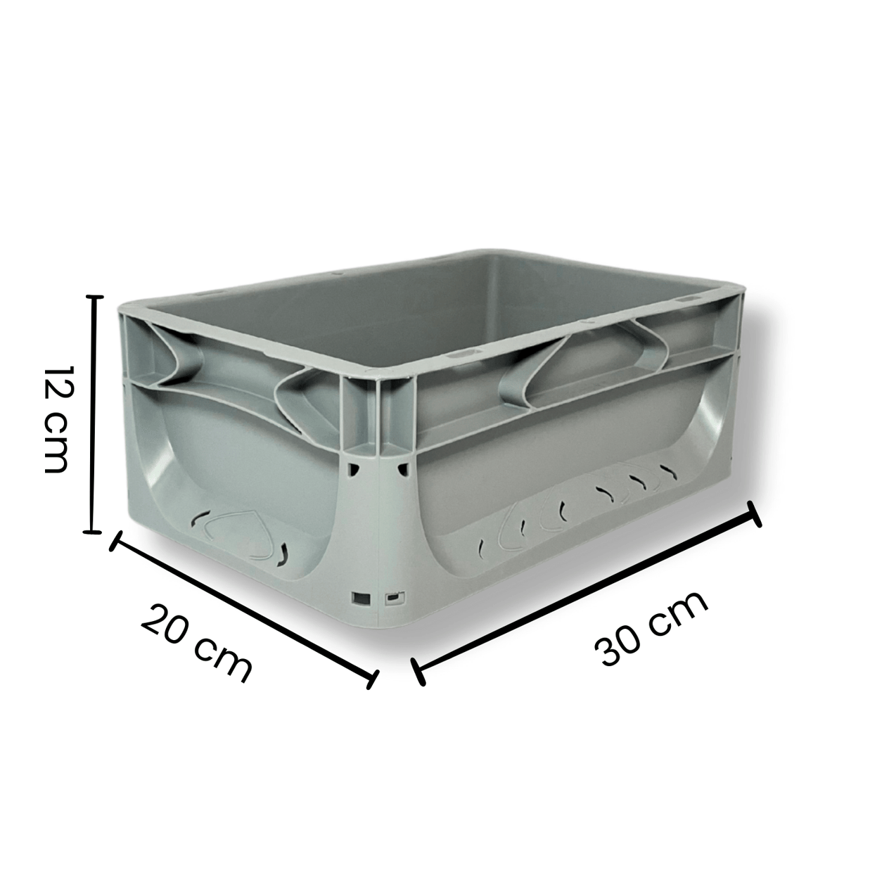 Euronorm Plastik Kasa Gri (30x20x12 cm)