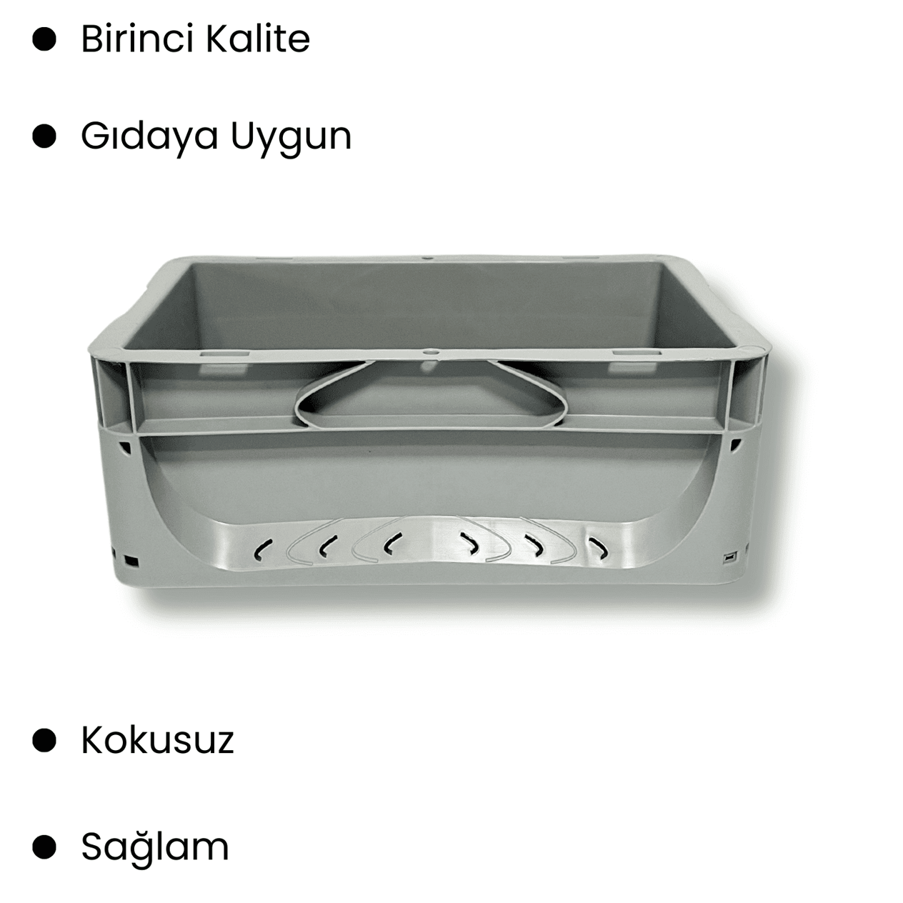 Euronorm Plastik Kasa Gri (30x20x12 cm)