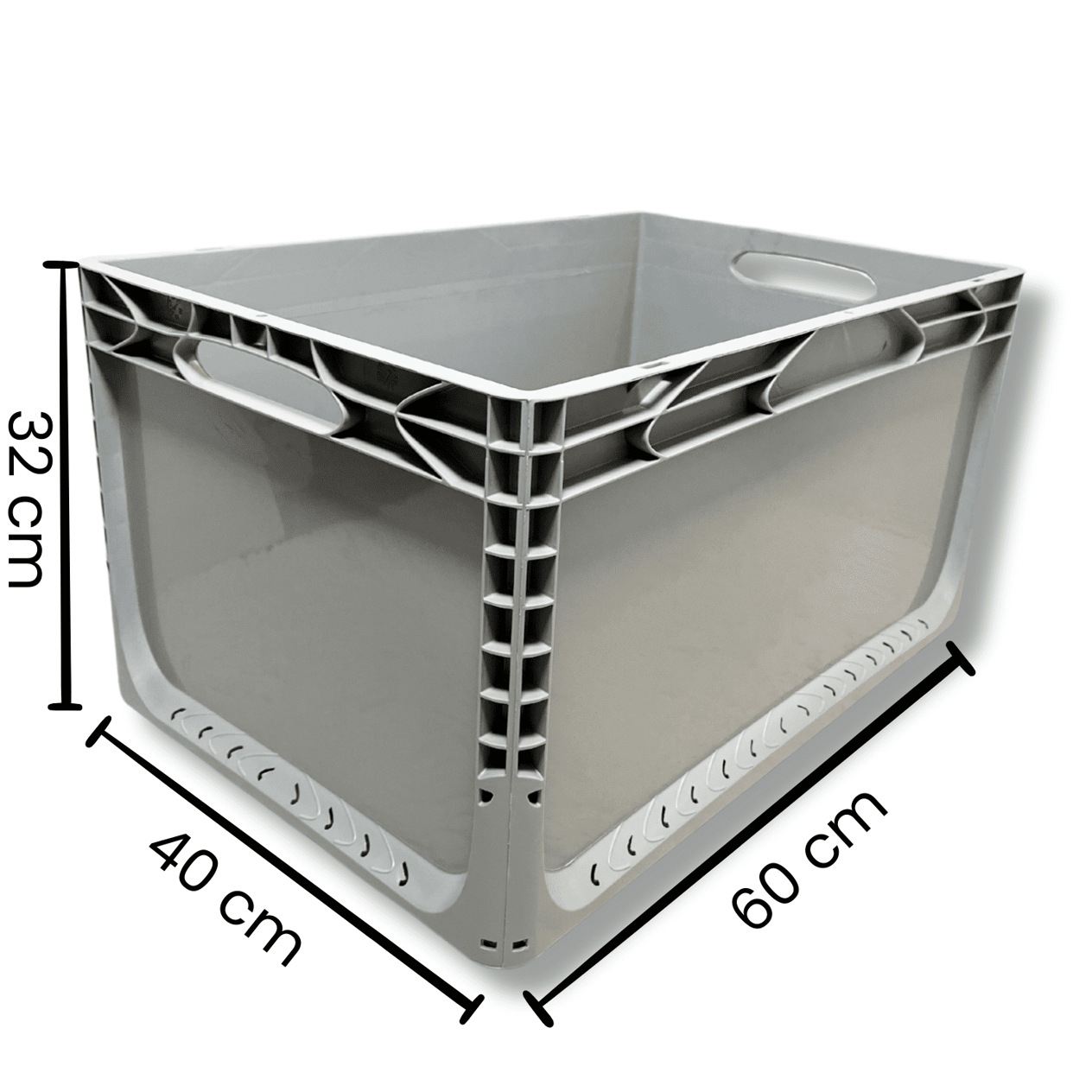 Euronorm Plastik Kasa Gri (60x40x32 cm)