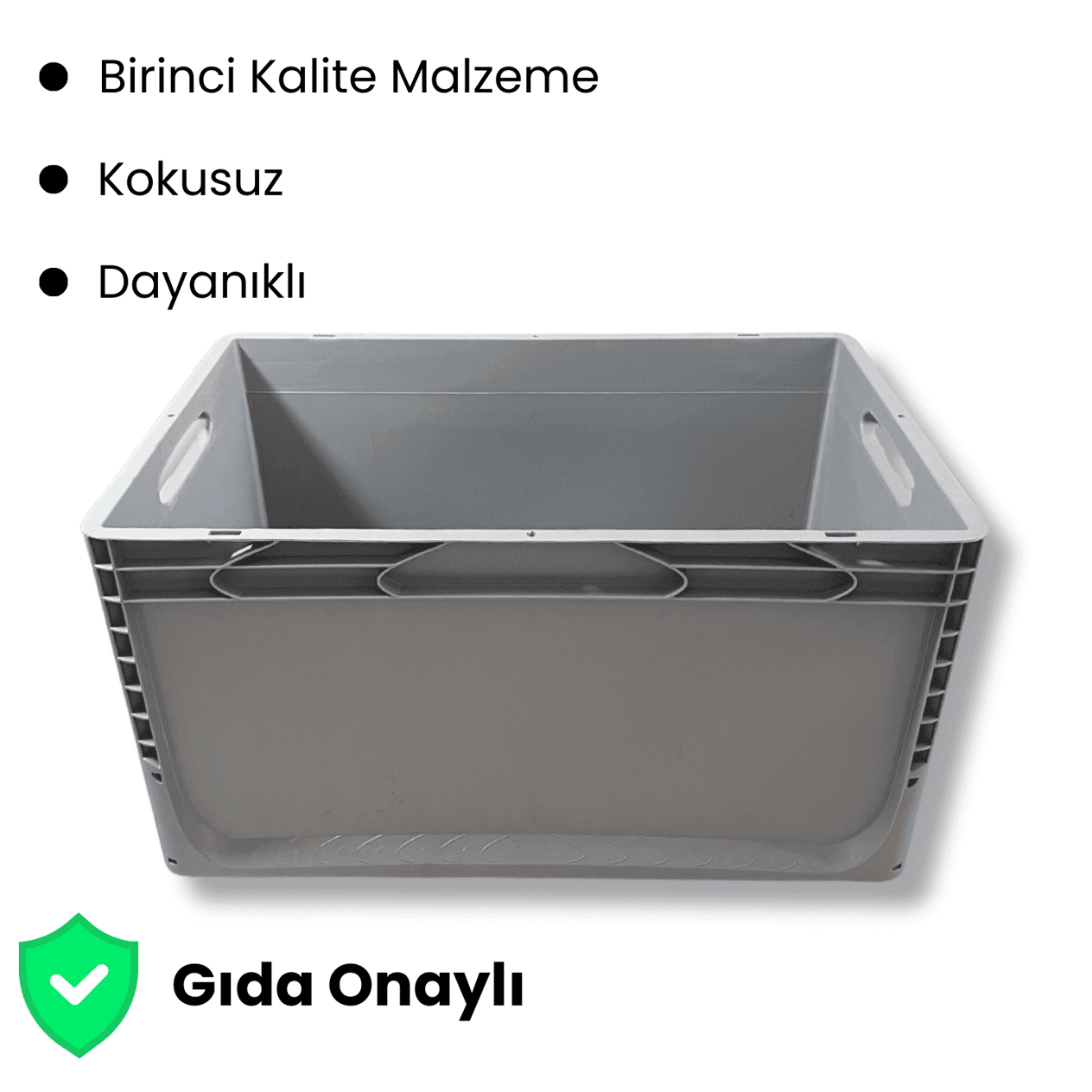 Euronorm Plastik Kasa Gri (60x40x32 cm)
