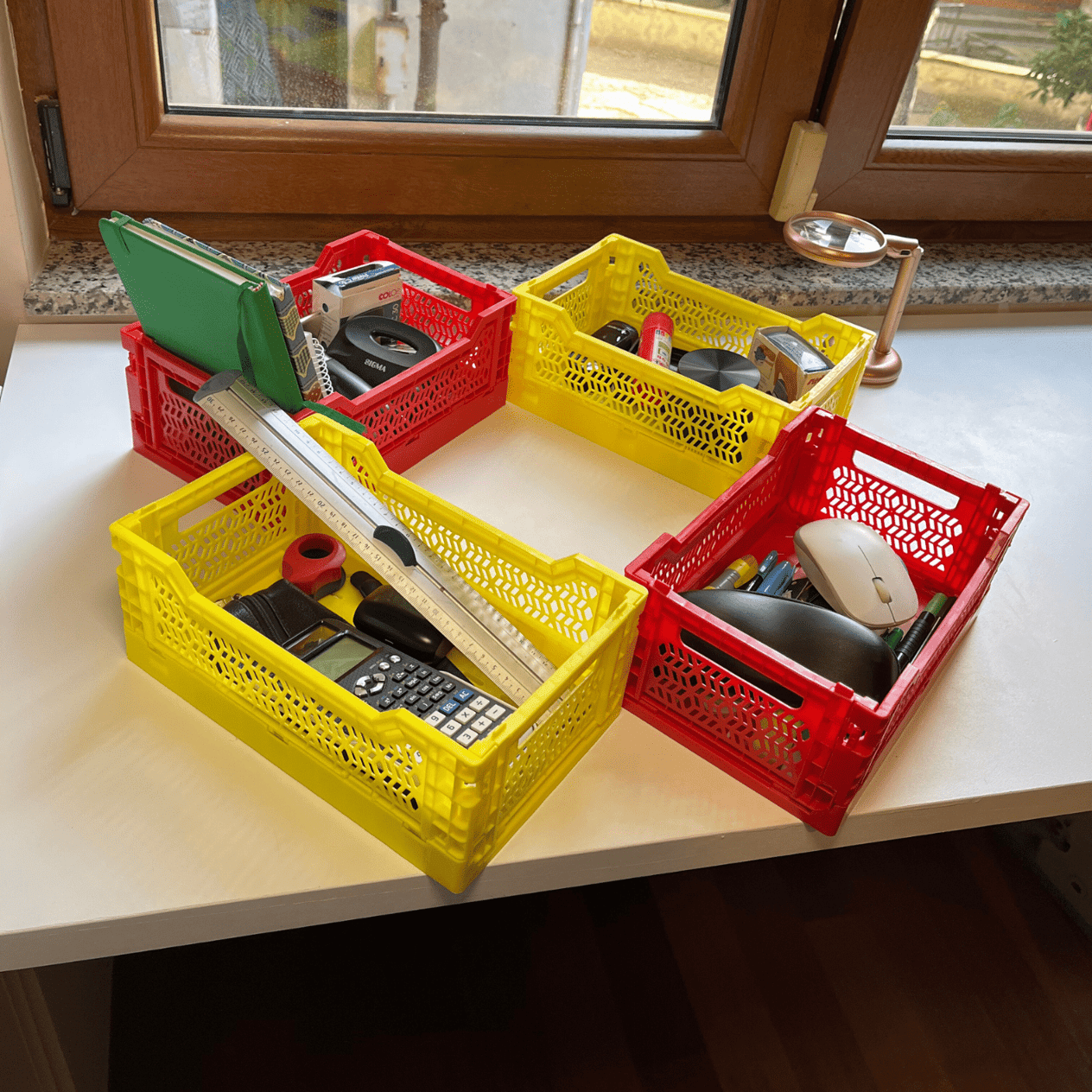 Katlanır Kasa Mini Box Sarı (27x17x11 cm)