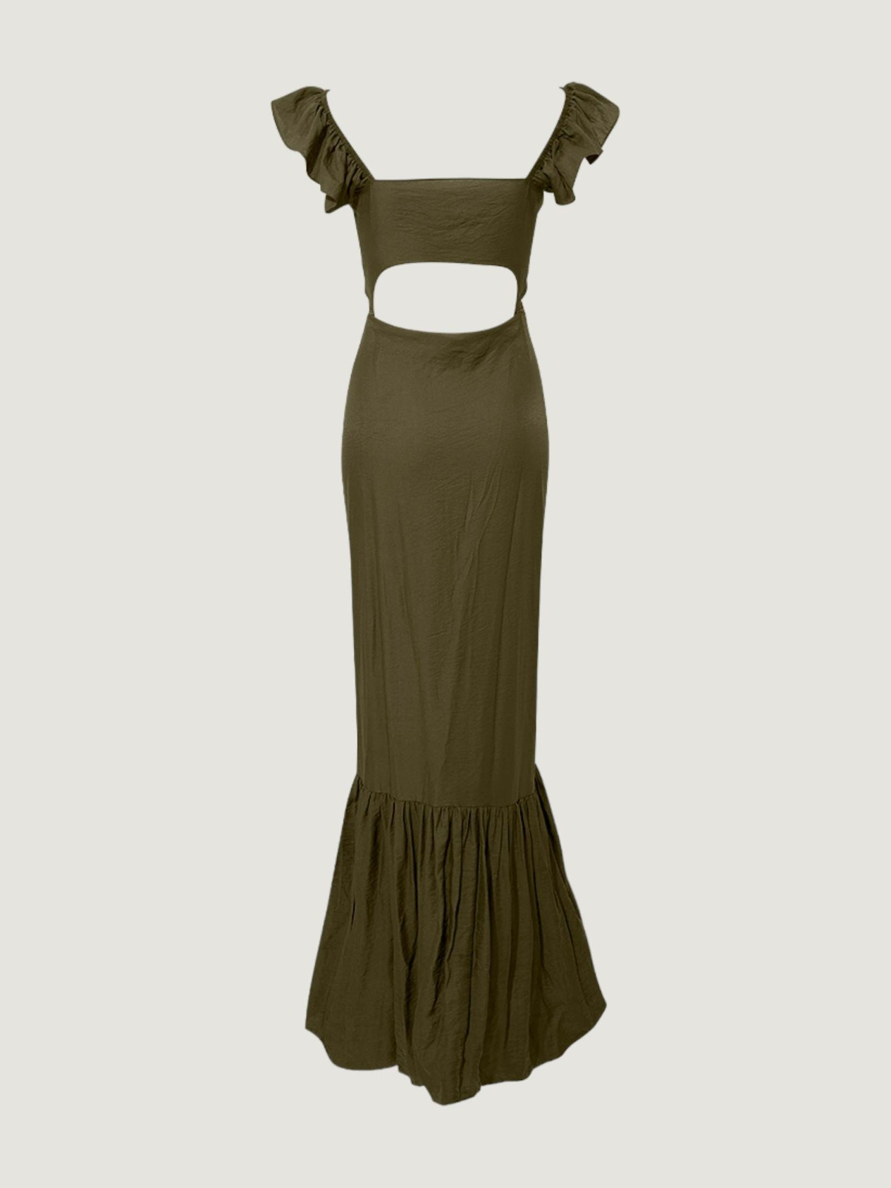 2 Piece Front Tie Iconic Dress - Khaki Dress Modelleri
