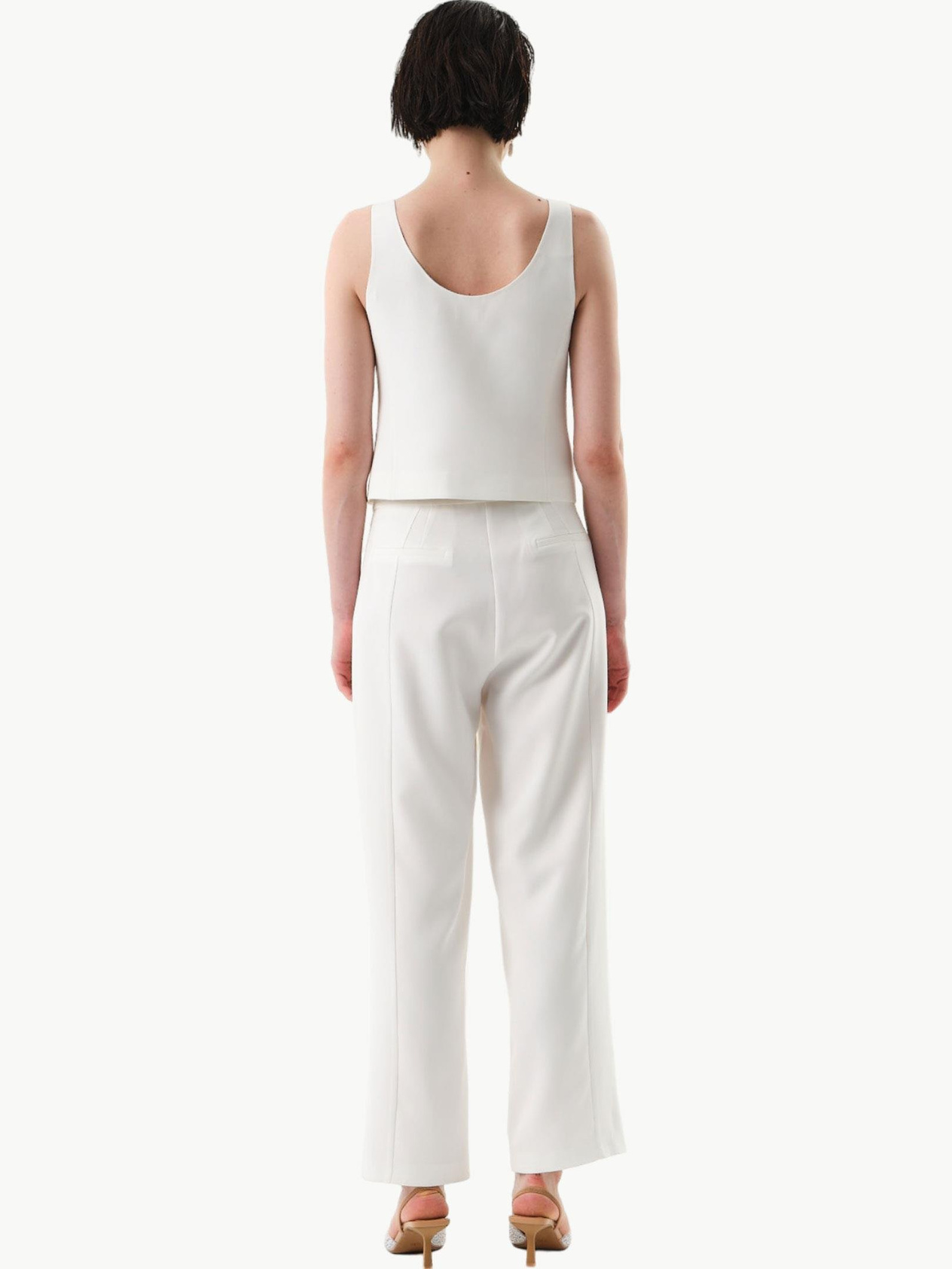 24SS103021 87 pantolon ekru ve siyah- numune Kategorisiz Modelleri