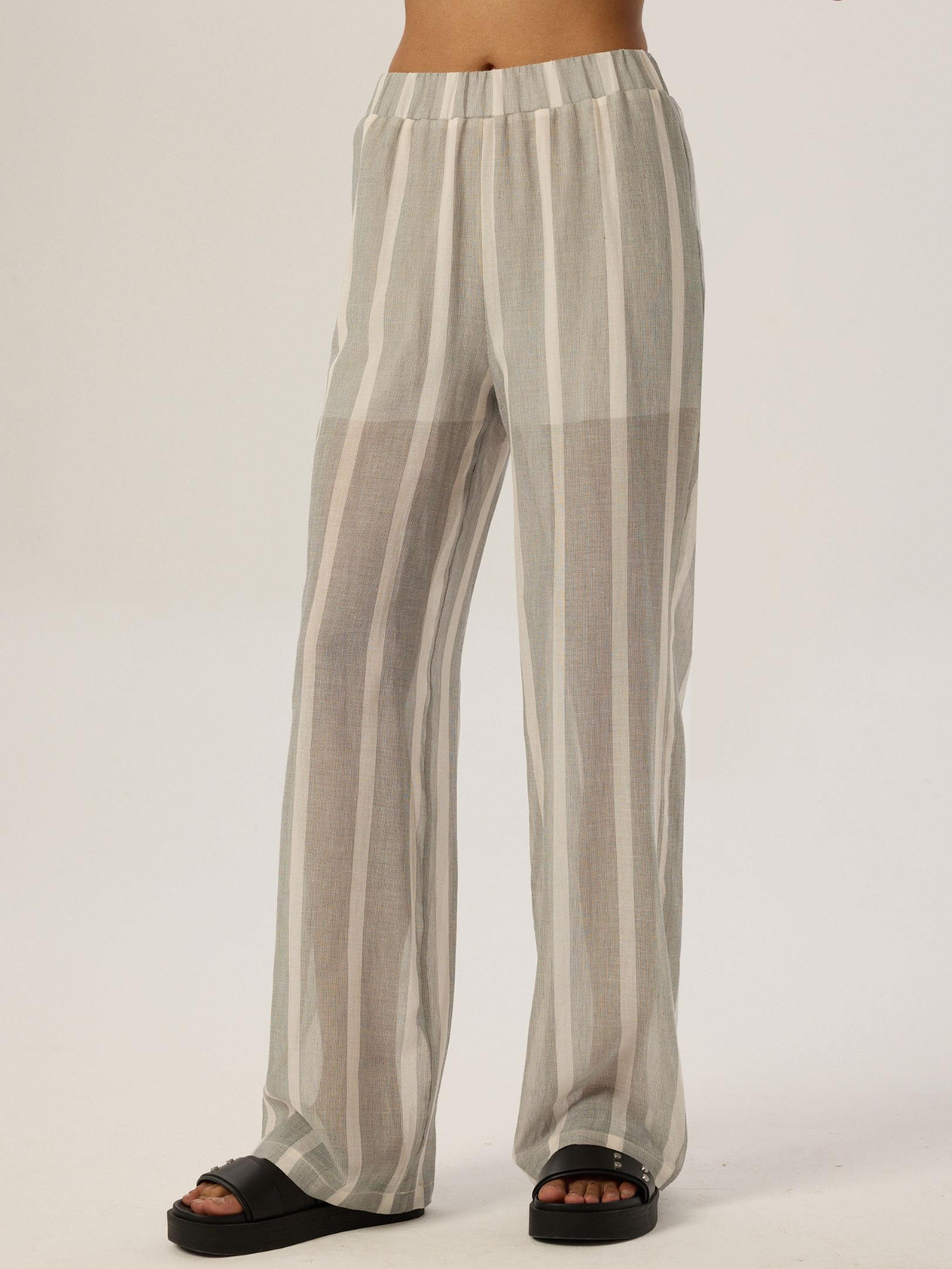 24SS103025 BELİ LASTİKLİ SALAŞ KESİM DÖKÜMLÜ PANTOLON Kategorisiz Modelleri