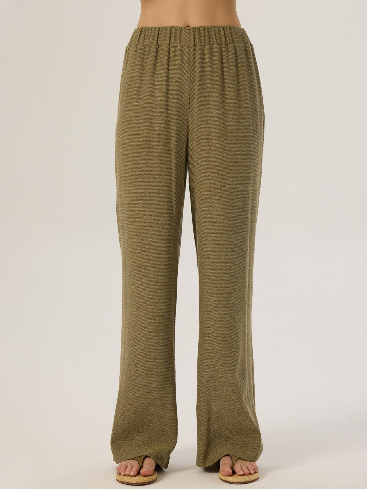 24SS103026 BELİ LASTİKLİ SALAŞ KESİM DÖKÜMLÜ PANTOLON Kategorisiz Modelleri