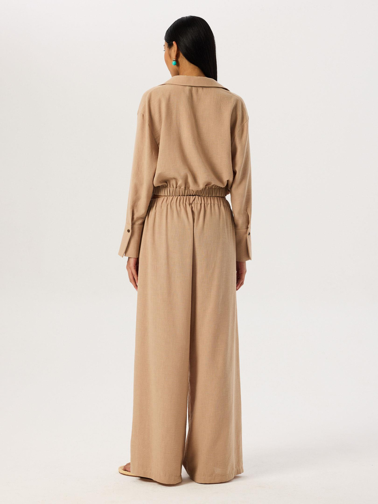 24SS109027 BELİ BURGULU GÖMLEK YAKALI  BLUZ Kategorisiz Modelleri