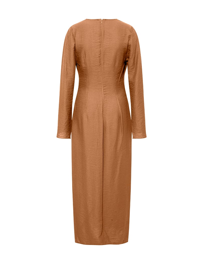 Anvelop Rahat Kesim Elbise - Camel