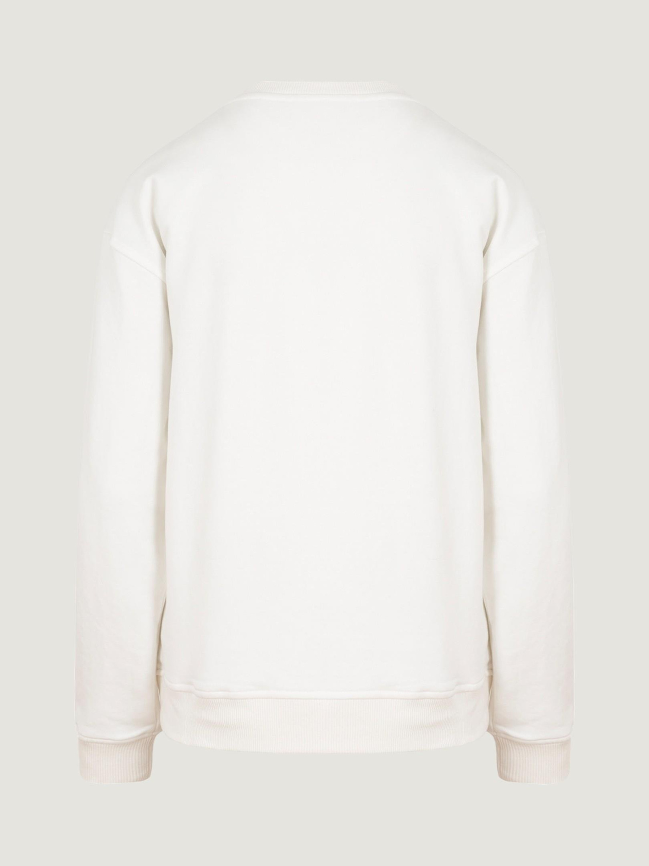 Print Detail Oversized Sweatshirt - White Sweatshirt Modelleri