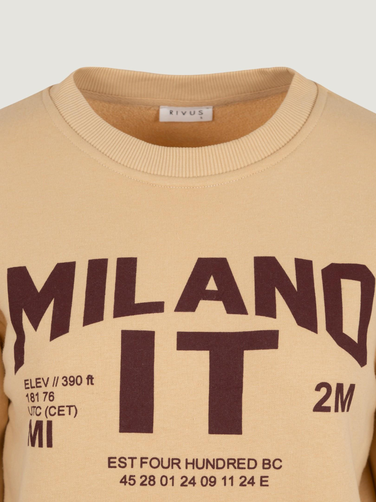 Baskı Detaylı Oversize Sweatshirt - Camel Sweatshirt Modelleri