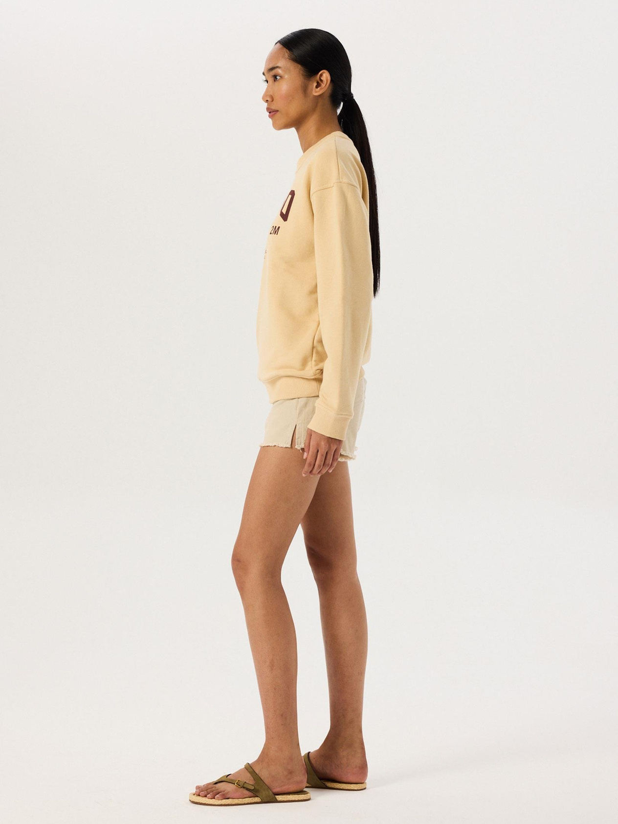 Baskı Detaylı Oversize Sweatshirt - Camel Sweatshirt Modelleri