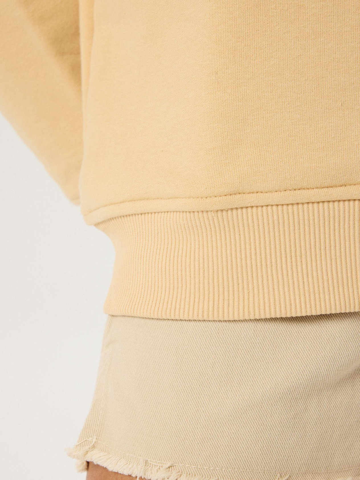 Baskı Detaylı Oversize Sweatshirt - Camel Sweatshirt Modelleri