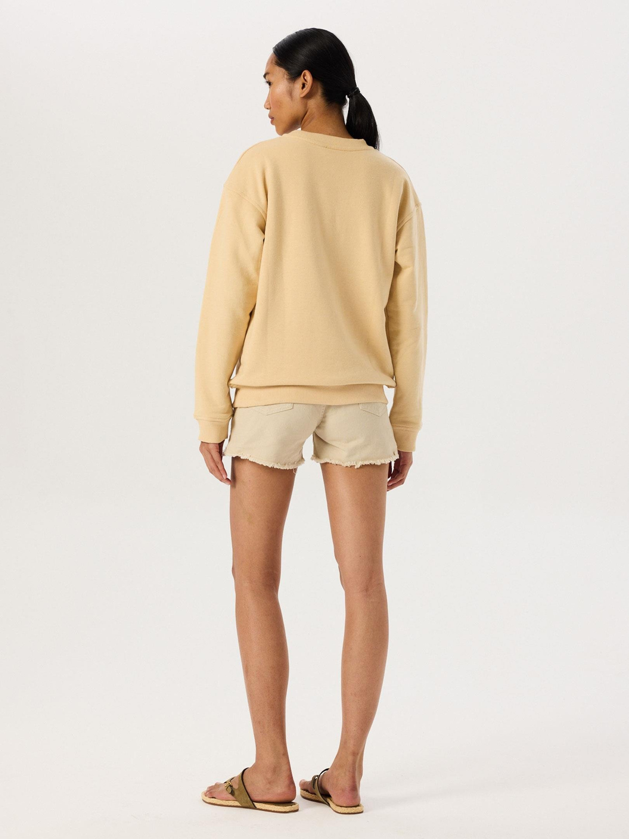 Baskı Detaylı Oversize Sweatshirt - Camel Sweatshirt Modelleri