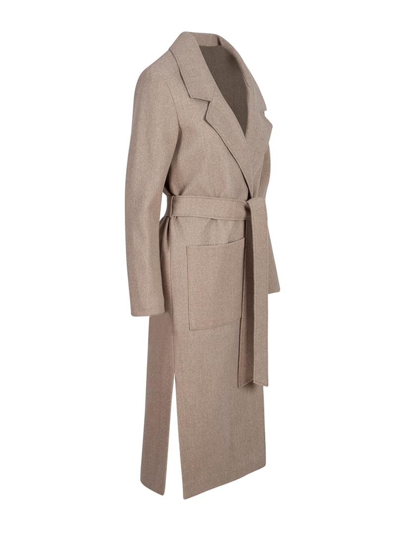 DIOKSI Belted Long Coat With Pockets