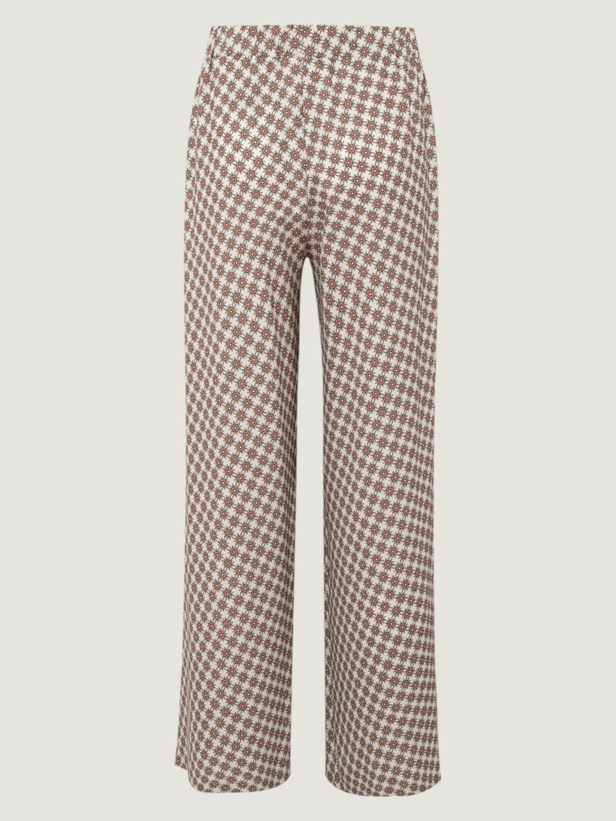 Elastic Waist Front Pleated Draped Pants - Patterned Trousers Modelleri