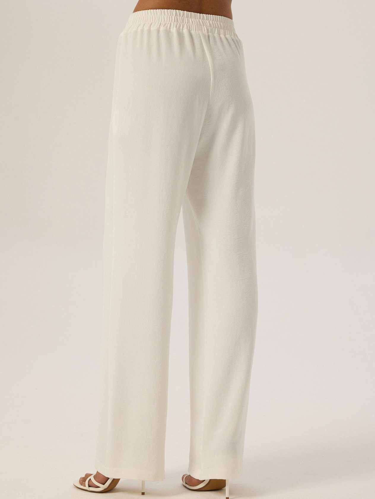 24SL103017 BELİ LASTİKLİ SALAŞ KESİM DÖKÜMLÜ PANTOLON Trousers Modelleri
