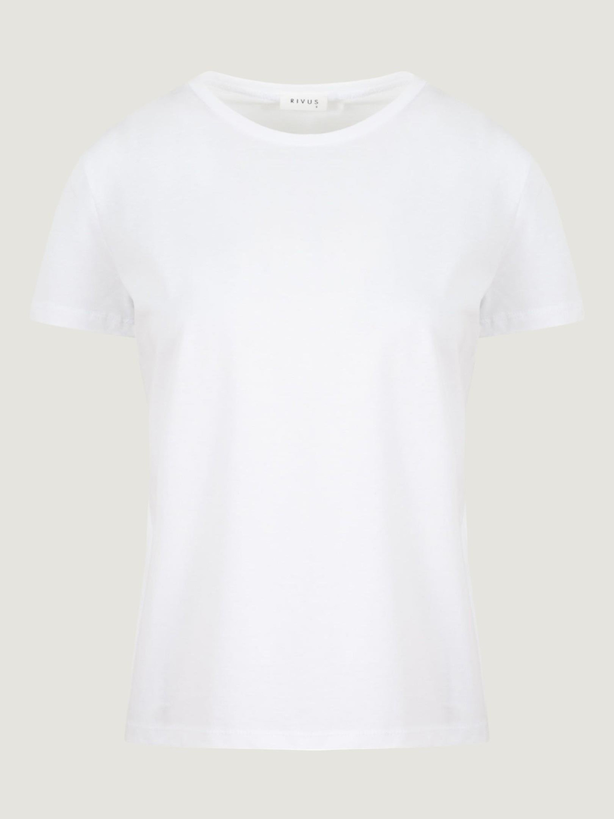 Biker Collar Basic T-Shirt - White T-shirt Modelleri