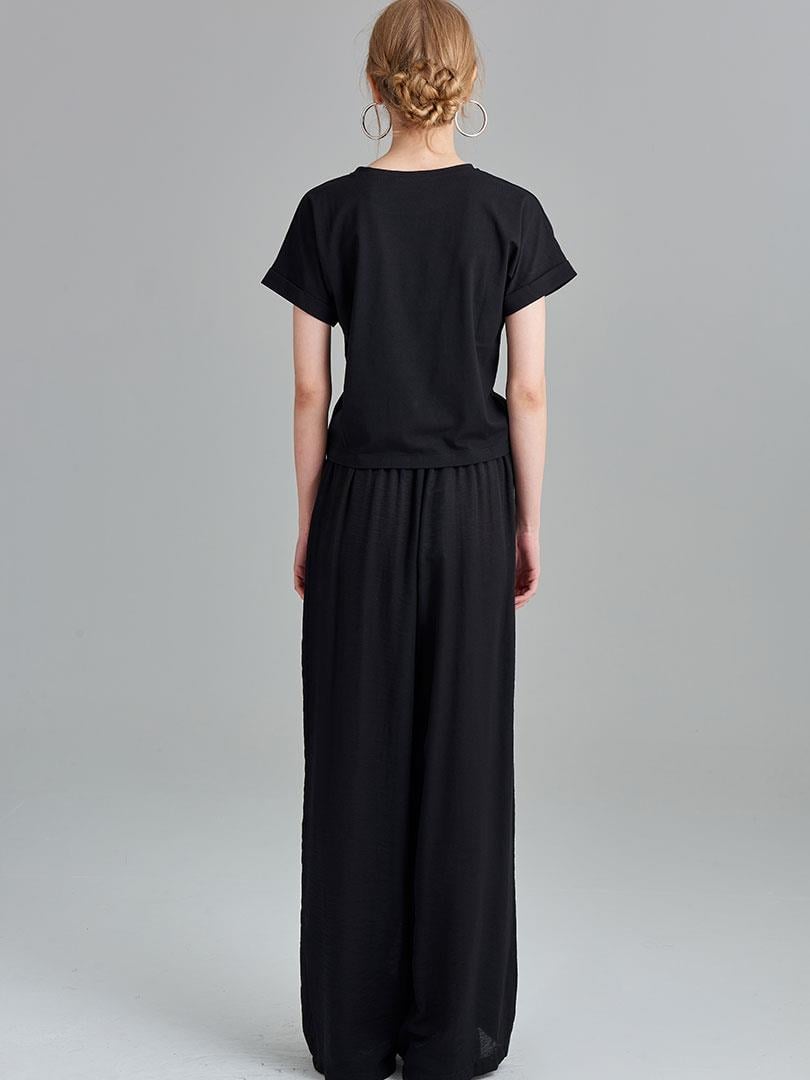Bisiklet Yaka Basic T-Shirt - Siyah T-shirt Modelleri