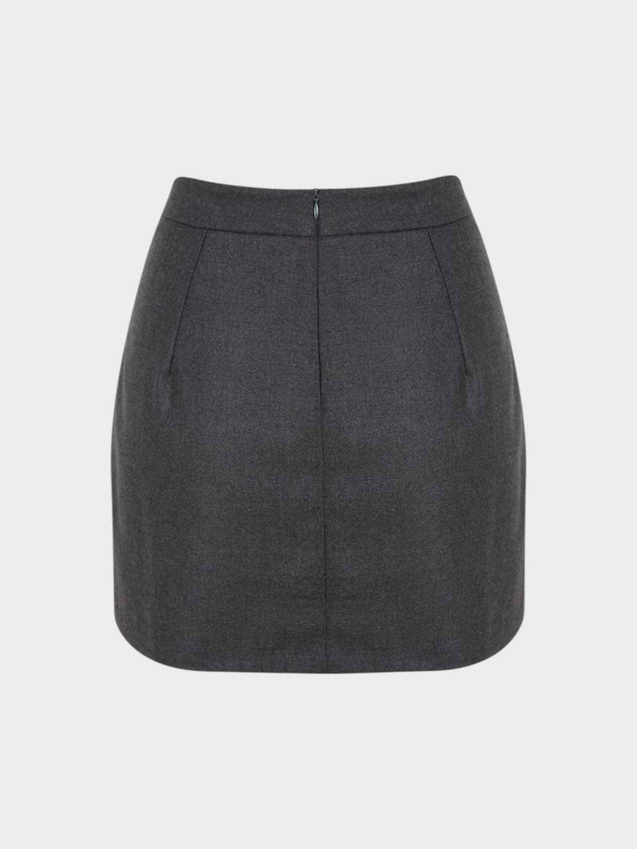 Cross Knot Detail Mini Skirt - Black Skirt Modelleri