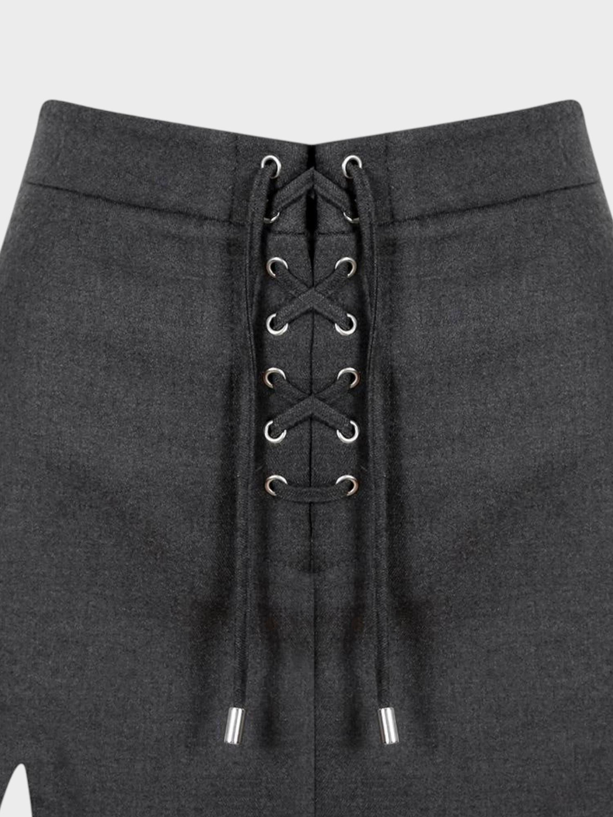 Cross Knot Detail Mini Skirt - Black Skirt Modelleri