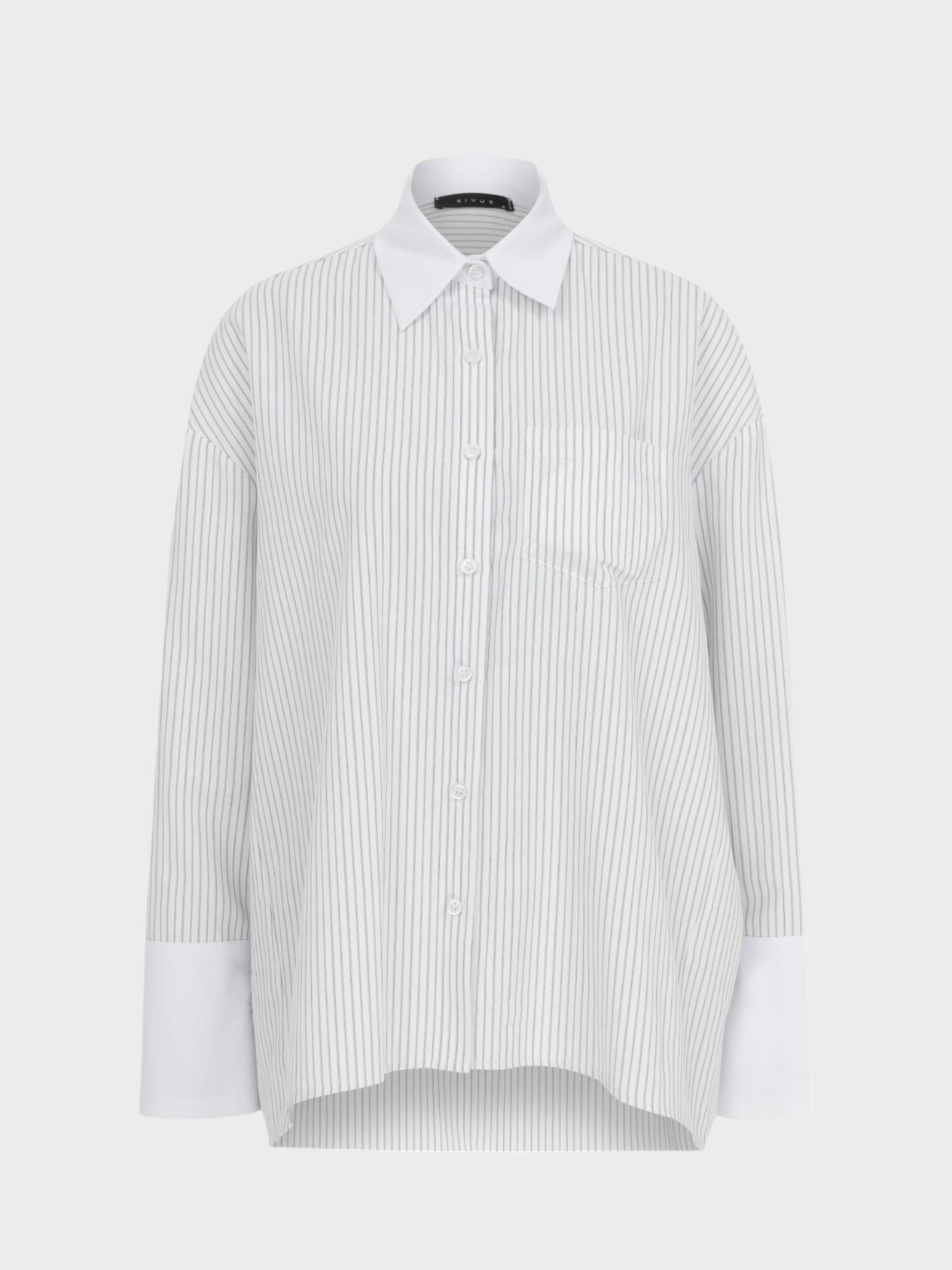 Pocket Handkerchief Detail Oversized Striped Shirt Shirt Modelleri