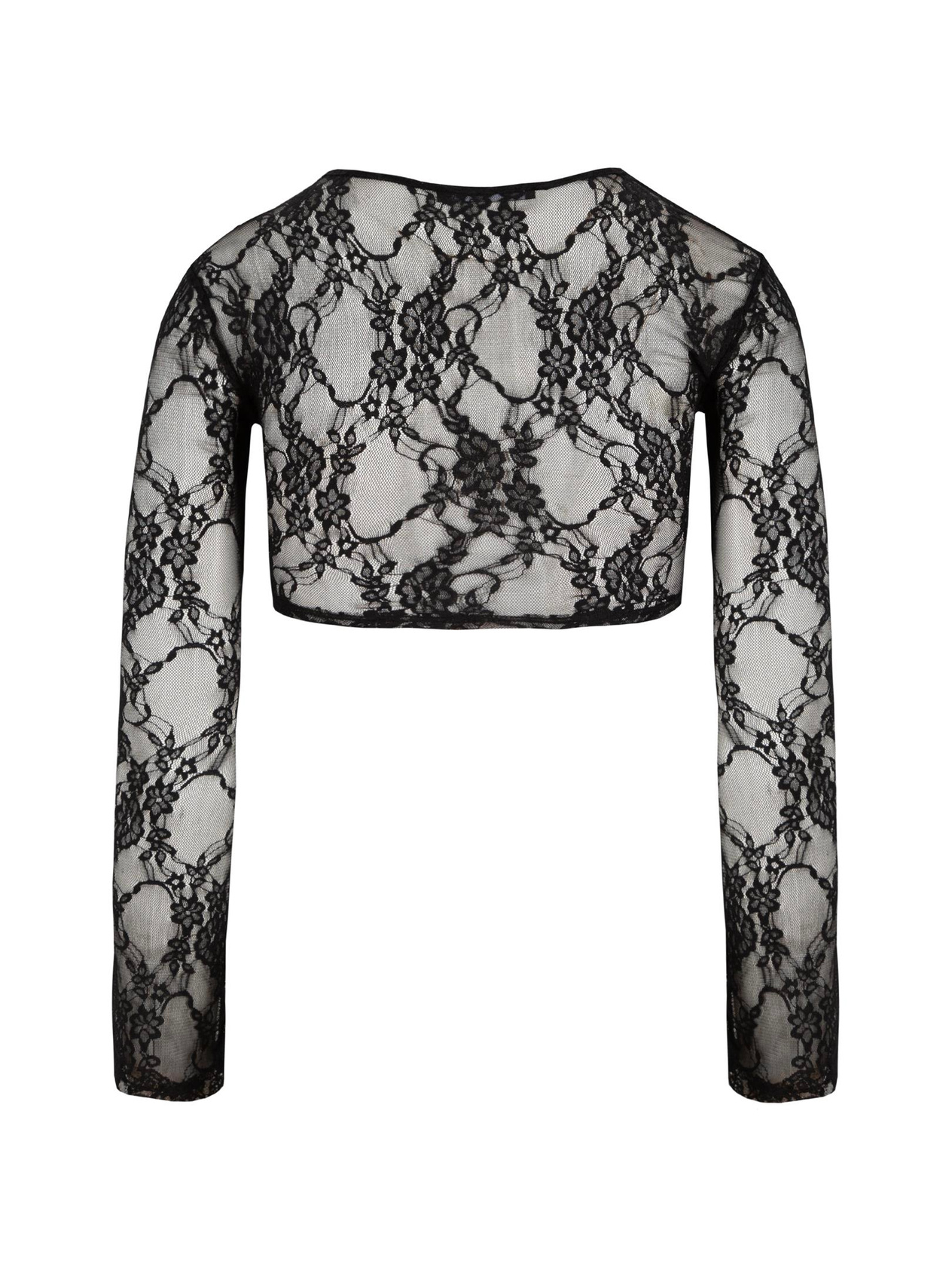Dantel Crop Top - Siyah Body & Bluz Modelleri