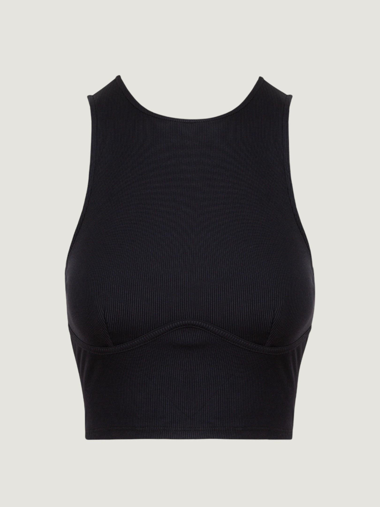 Detaylı Kaşkorse Crop Atlet - Siyah Body Modelleri