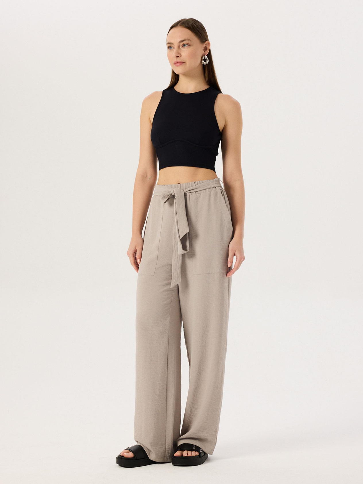 Detaylı Kaşkorse Crop Atlet - Siyah Body Modelleri