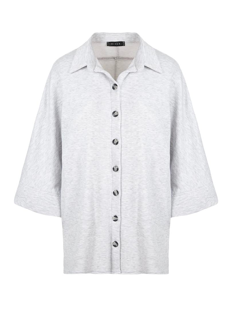 Buttoned Oversize Shirt - Khaki
