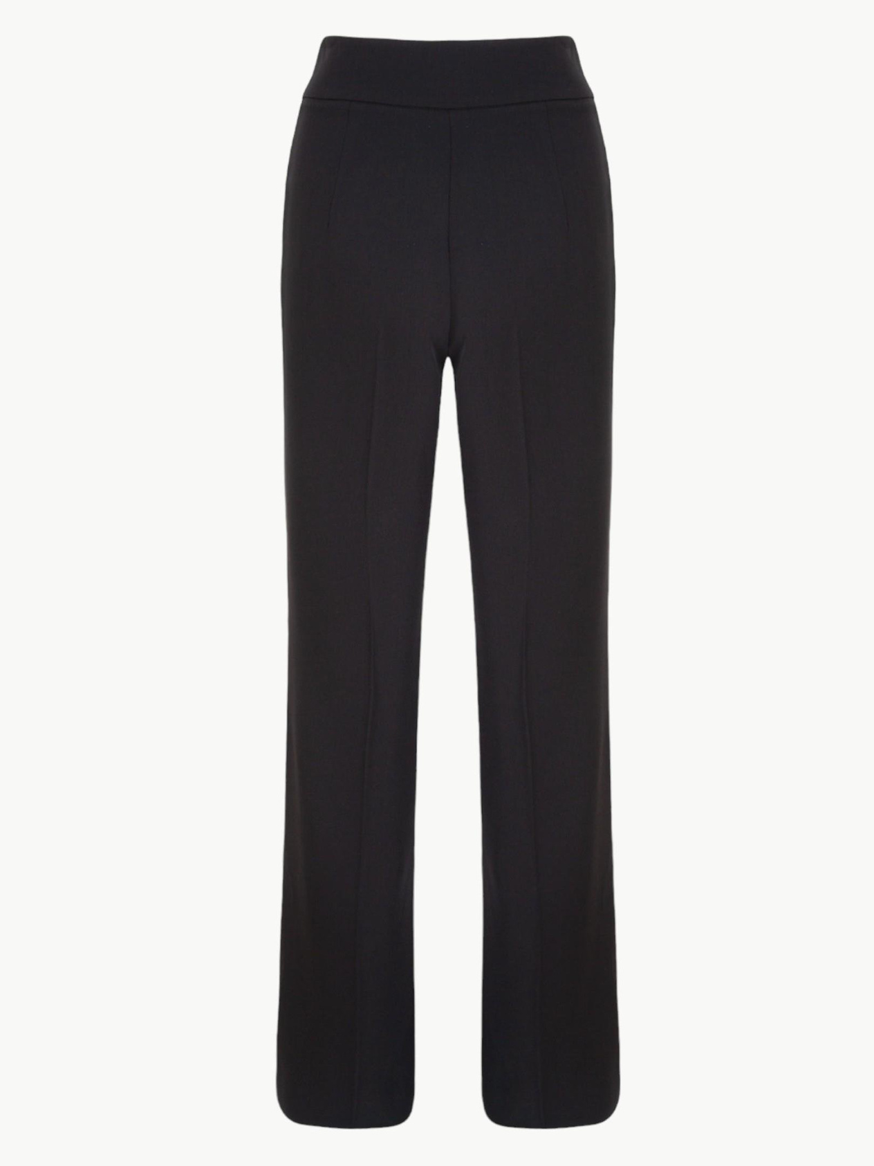 Hidden Zipper Wide Leg Draped Pants - Black Trousers Modelleri