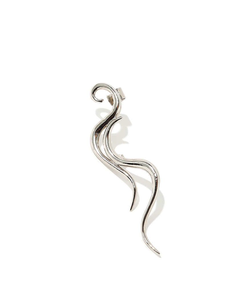 İkili Dalga Küpe - Silver