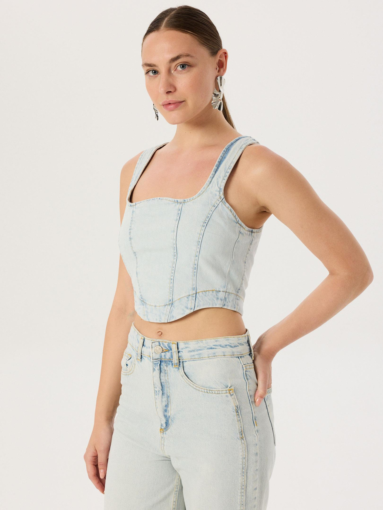 Jean Bustier - Indigo Bluz Modelleri