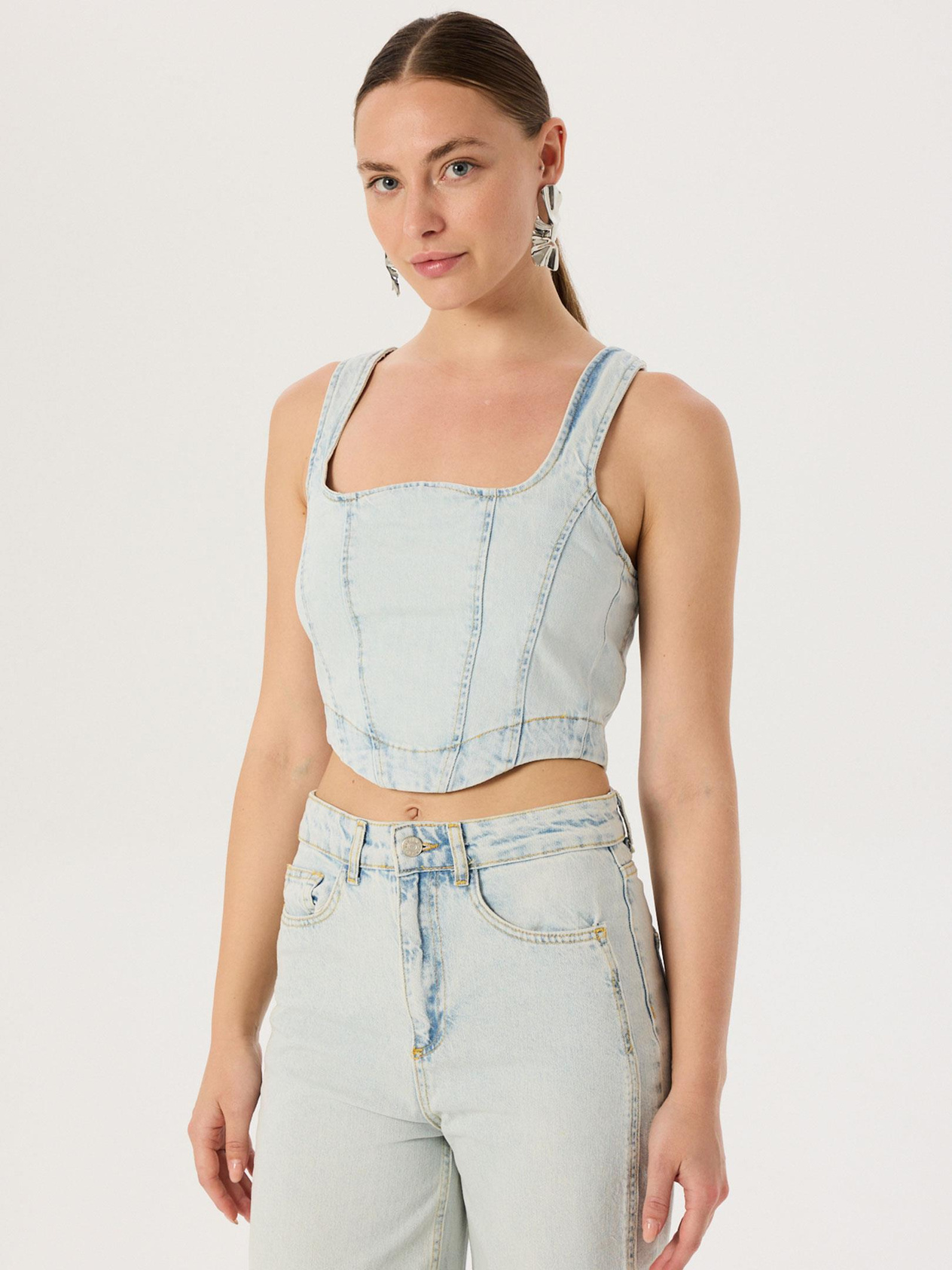 Jean Bustier - Indigo Bluz Modelleri