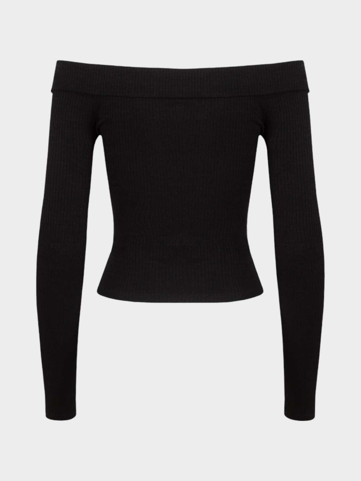 Kayık Yaka Uzun Kol Body - Siyah Body Modelleri
