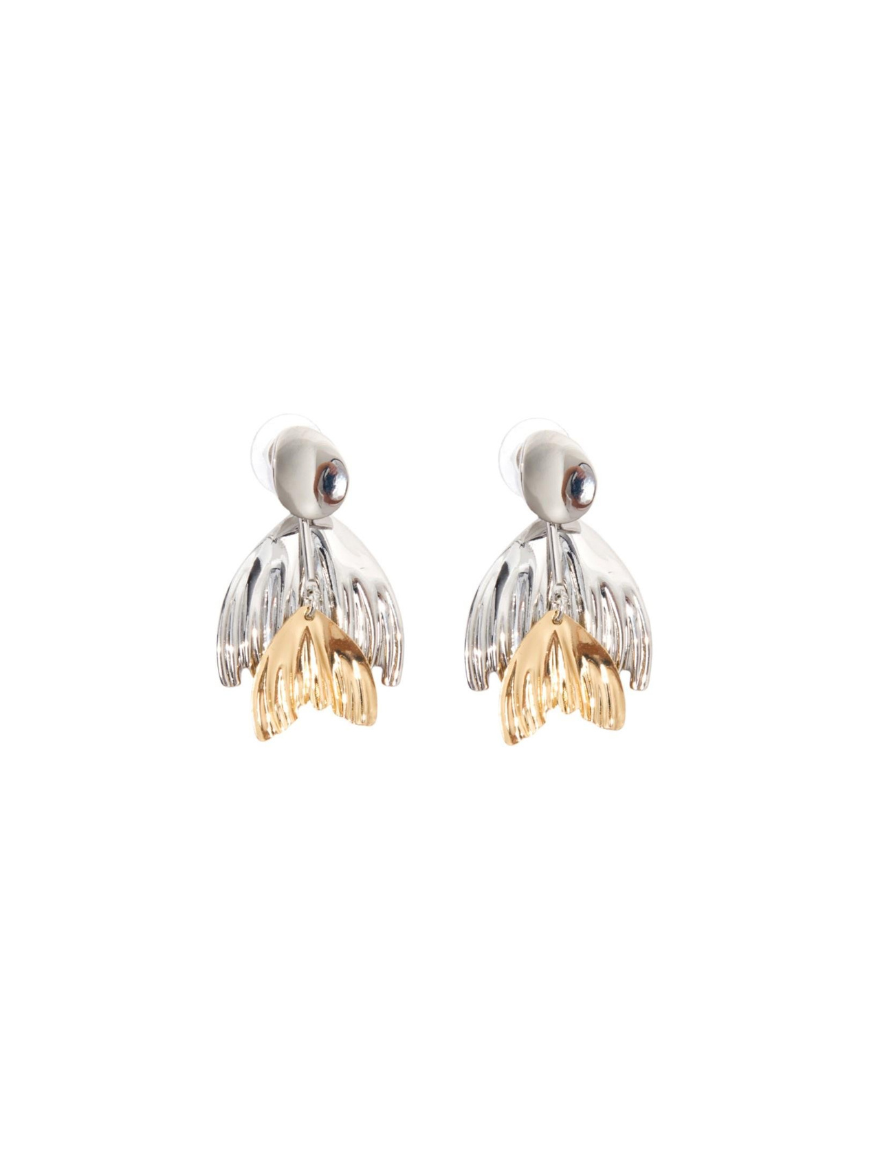 Silver Feather Wing Detail Earring Kategorisiz Modelleri