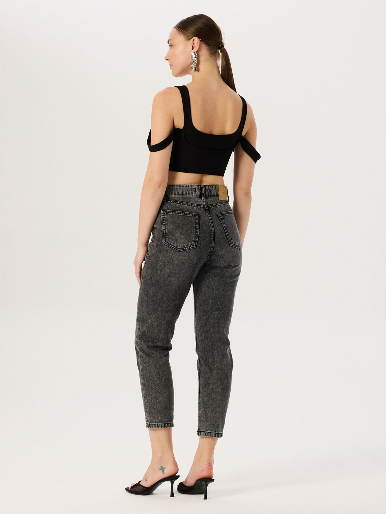 Mom Fit Jean Pantolon - Antrasit Pantolon Modelleri