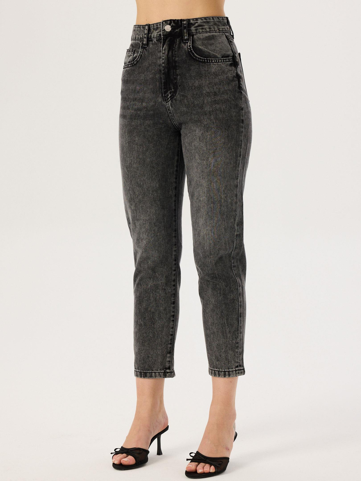 Mom Fit Jean Pantolon - Antrasit Pantolon Modelleri
