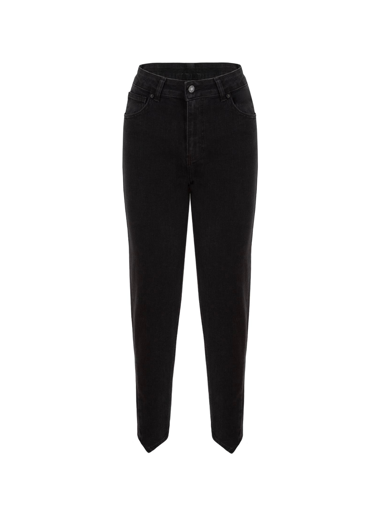 Mom Fit Denim Pants - Black Trousers Modelleri