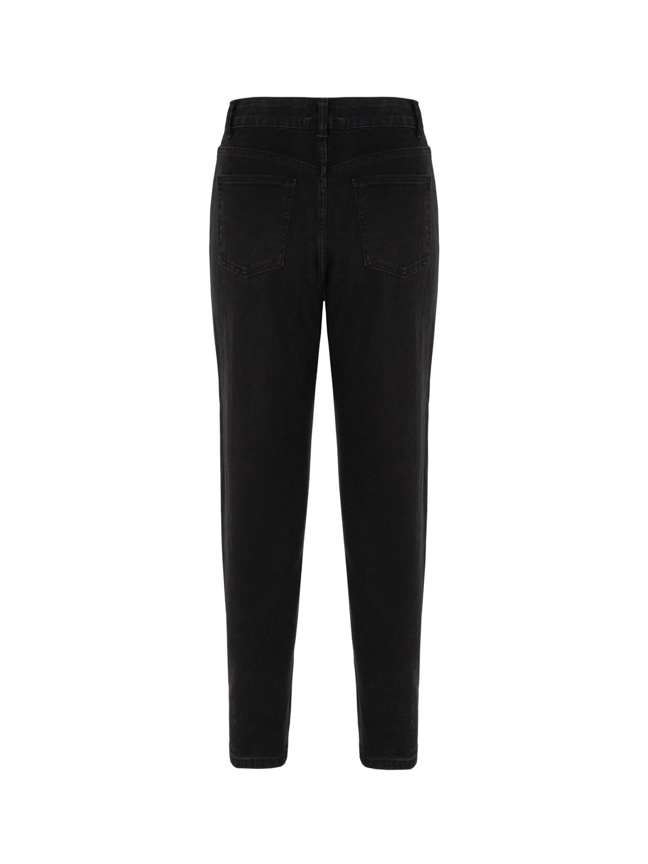 Mom Fit Denim Pants - Black Trousers Modelleri