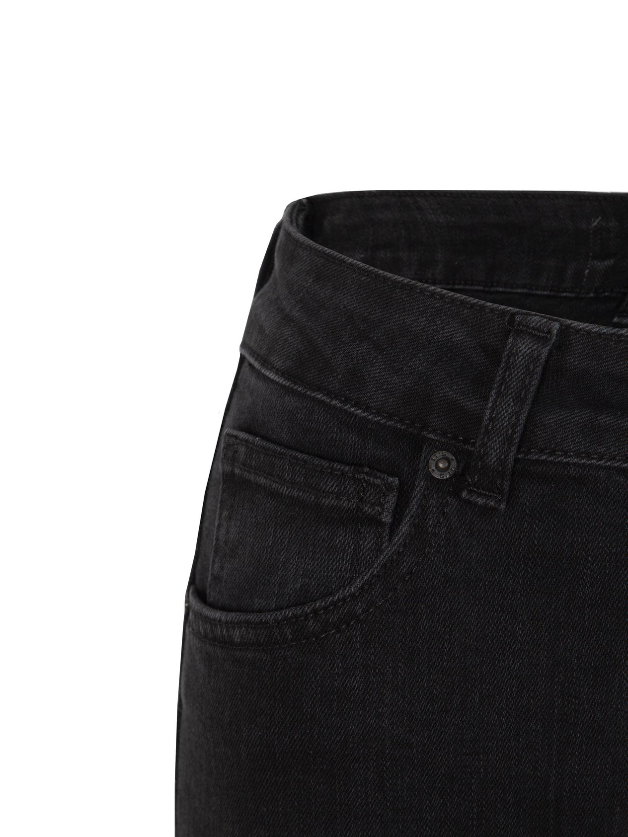 Mom Fit Denim Pants - Black Trousers Modelleri