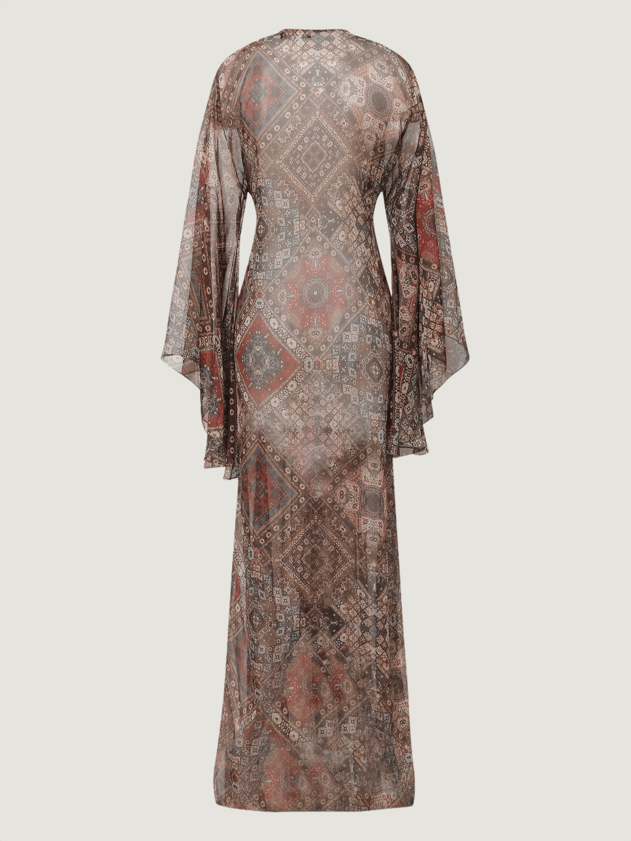 Front Tie Detailed Kimono - Patterned Kimono & Pareo Modelleri